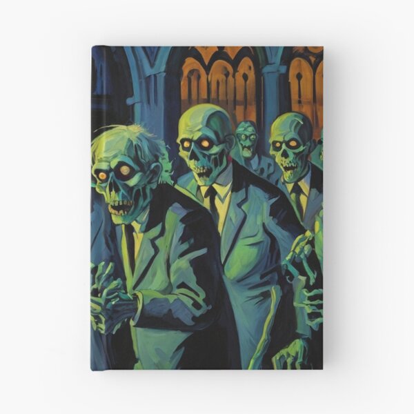 Item preview, Crypt of the Zombies cool halloween art after Raoul Dufy designed and sold by Vintage Designs +.