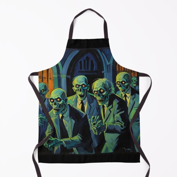 Item preview, Crypt of the Zombies cool halloween art after Raoul Dufy designed and sold by Vintage Designs +.