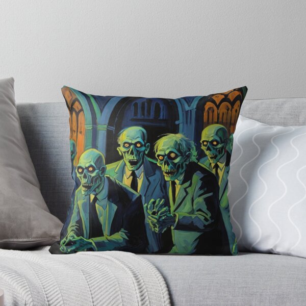 Item preview, Crypt of the Zombies cool halloween art after Raoul Dufy designed and sold by Vintage Designs +.