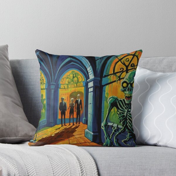 Item preview, Crypt of the Zombies cool halloween art after Raoul Dufy designed and sold by Vintage Designs +.