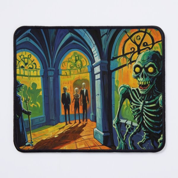 Item preview, Crypt of the Zombies cool halloween art after Raoul Dufy designed and sold by Vintage Designs +.