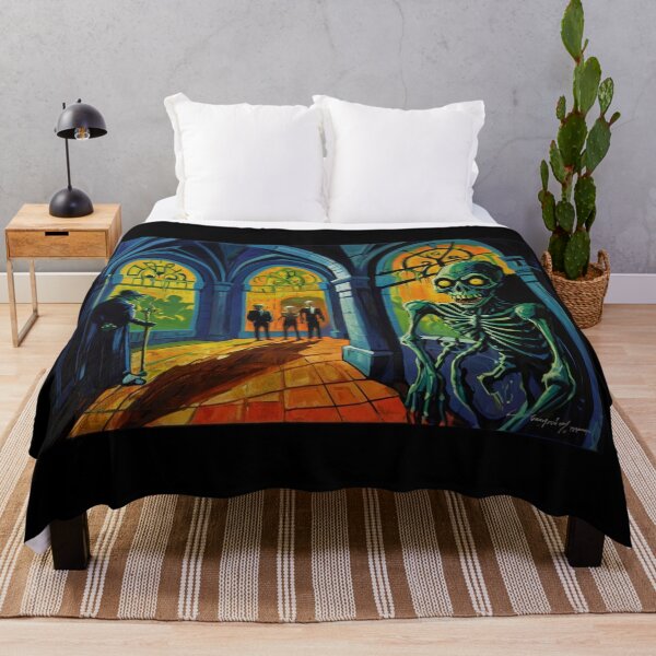 Item preview, Crypt of the Zombies cool halloween art after Raoul Dufy designed and sold by Vintage Designs +.