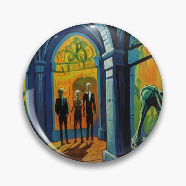 Item preview, Crypt of the Zombies cool halloween art after Raoul Dufy designed and sold by Vintage Designs +.
