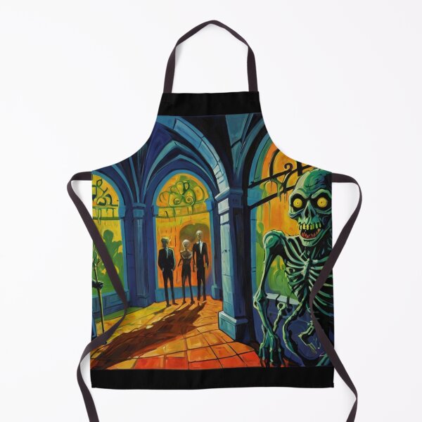 Item preview, Crypt of the Zombies cool halloween art after Raoul Dufy designed and sold by Vintage Designs +.
