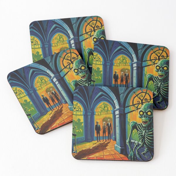 Item preview, Crypt of the Zombies cool halloween art after Raoul Dufy designed and sold by Vintage Designs +.