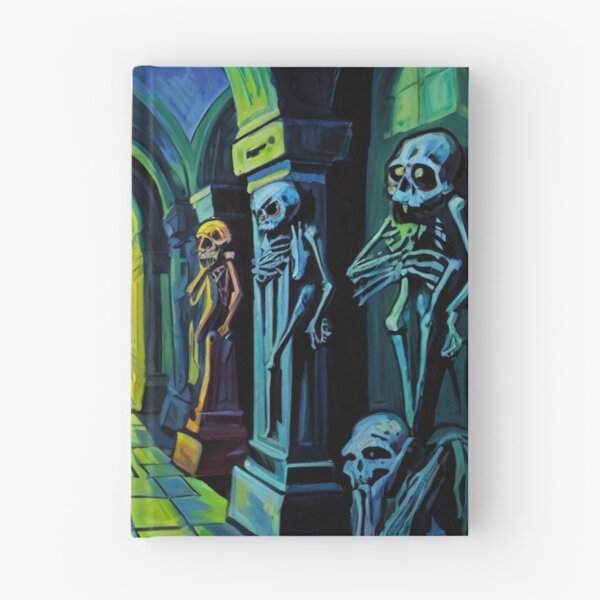 Item preview, Abandoned crypt of the Zombies cool halloween art after Raoul Dufy designed and sold by Vintage Designs +.