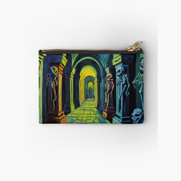 Item preview, Abandoned crypt of the Zombies cool halloween art after Raoul Dufy designed and sold by Vintage Designs +.