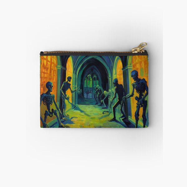 Item preview, Abandoned crypt of the Zombies cool halloween art after Raoul Dufy designed and sold by Vintage Designs +.
