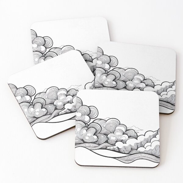 Item preview, Minimalist Line - Swirly Clouds designed and sold by KootenayDesigns.