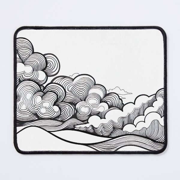 Item preview, Minimalist Line - Swirly Clouds designed and sold by KootenayDesigns.