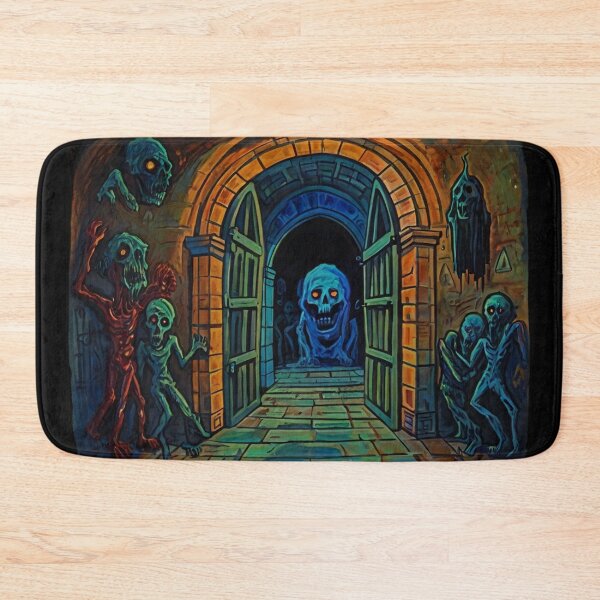 Item preview, Abandoned crypt of the Zombies cool halloween art after Raoul Dufy designed and sold by Vintage Designs +.
