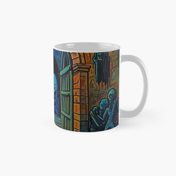 Item preview, Abandoned crypt of the Zombies cool halloween art after Raoul Dufy designed and sold by Vintage Designs +.