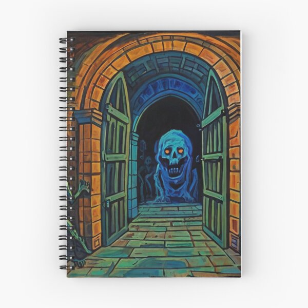 Item preview, Abandoned crypt of the Zombies cool halloween art after Raoul Dufy designed and sold by Vintage Designs +.