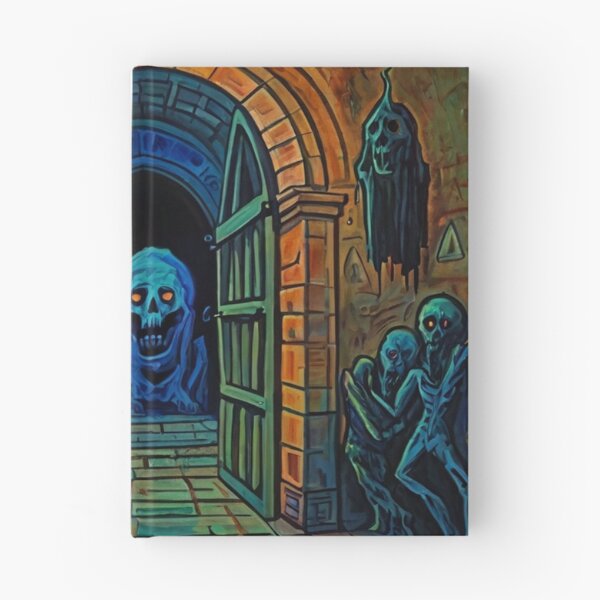 Item preview, Abandoned crypt of the Zombies cool halloween art after Raoul Dufy designed and sold by Vintage Designs +.