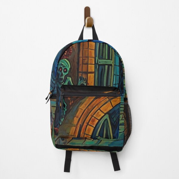 Item preview, Abandoned crypt of the Zombies cool halloween art after Raoul Dufy designed and sold by Vintage Designs +.