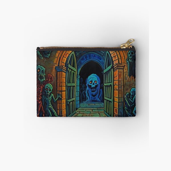 Item preview, Abandoned crypt of the Zombies cool halloween art after Raoul Dufy designed and sold by Vintage Designs +.