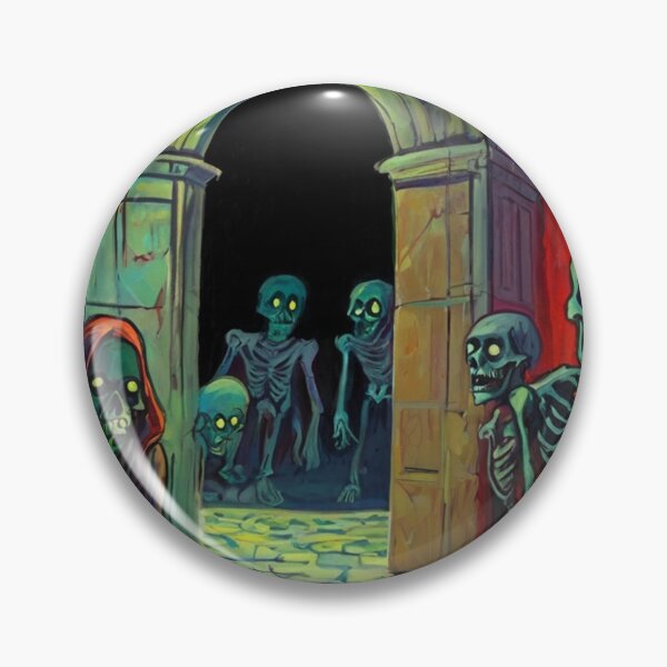 Item preview,  Crypt of the Zombies cool halloween art after Raoul Dufy designed and sold by Vintage Designs +.