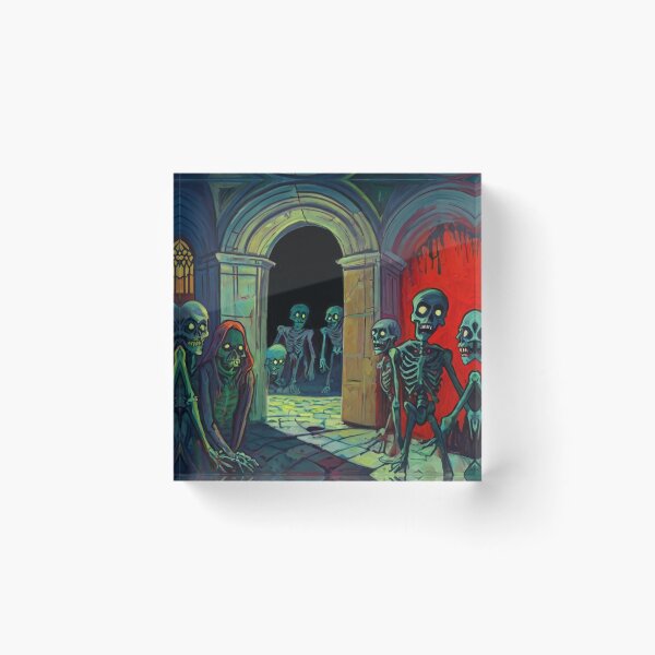 Item preview,  Crypt of the Zombies cool halloween art after Raoul Dufy designed and sold by Vintage Designs +.