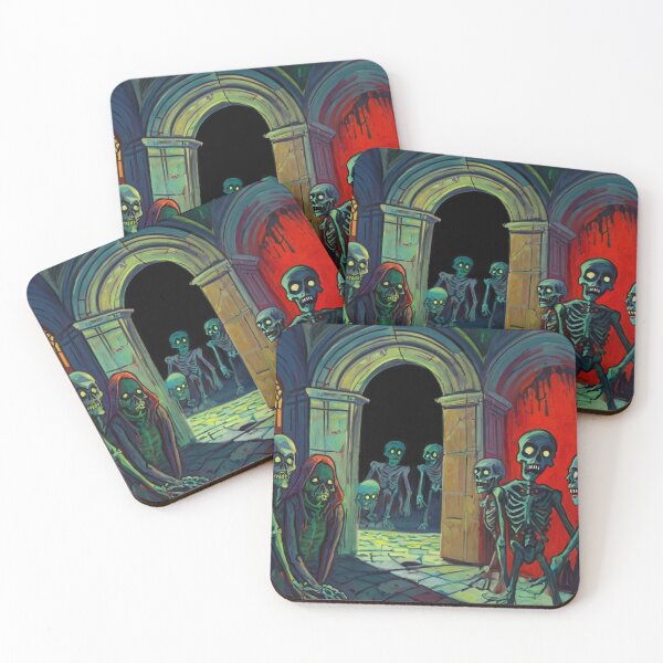 Item preview,  Crypt of the Zombies cool halloween art after Raoul Dufy designed and sold by Vintage Designs +.