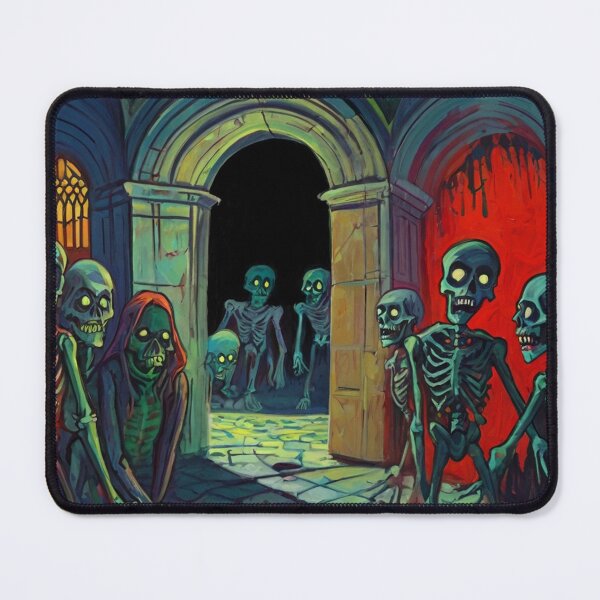 Item preview,  Crypt of the Zombies cool halloween art after Raoul Dufy designed and sold by Vintage Designs +.