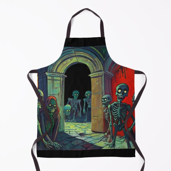Item preview,  Crypt of the Zombies cool halloween art after Raoul Dufy designed and sold by Vintage Designs +.