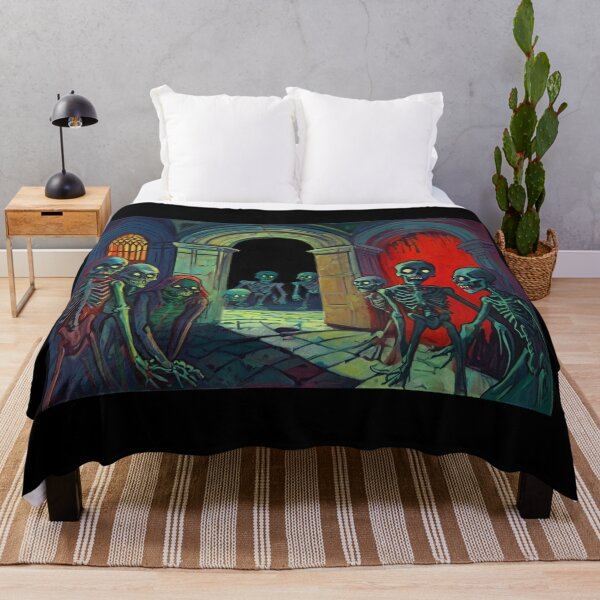 Item preview,  Crypt of the Zombies cool halloween art after Raoul Dufy designed and sold by Vintage Designs +.