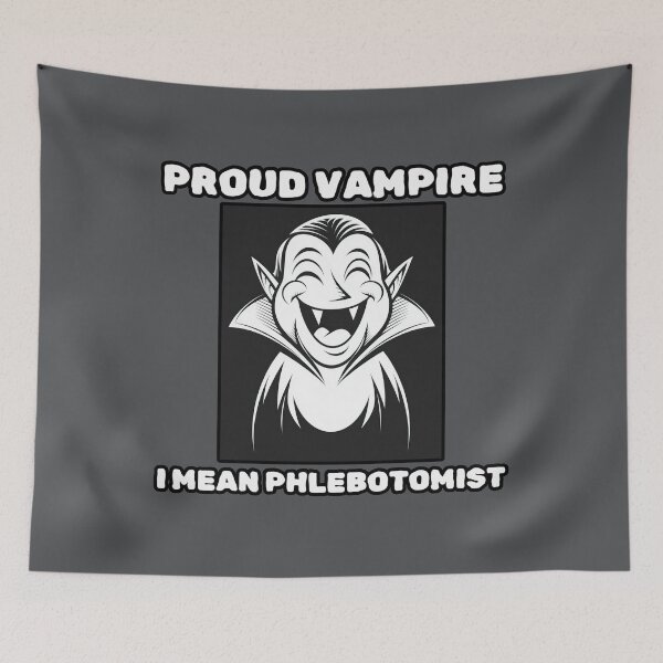 Item preview, Proud Vampire Phlebotomist Funny Halloween Phlebotomy Technician Gifts designed and sold by FallenStarArt.
