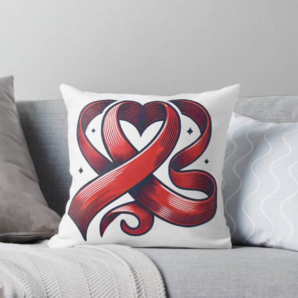 Item preview, Heart-Shaped Red Ribbon – Flowing Design for Red Ribbon Week designed and sold by Pattamo1.
