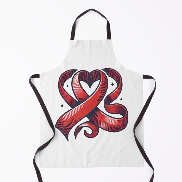 Item preview, Heart-Shaped Red Ribbon – Flowing Design for Red Ribbon Week designed and sold by Pattamo1.