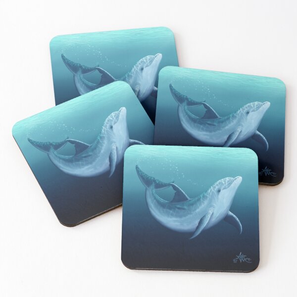 Item preview, "Riversoul Blue" by Amber Marine ~ bottlenose dolphin digital painting, art © 2014 designed and sold by Amber Marine ~ Wildlife Artist ~ © 2004-2021.