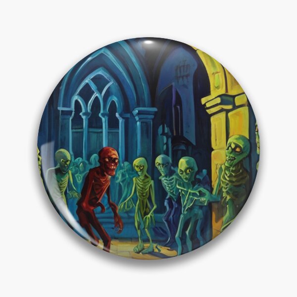 Item preview, Crypt of the Zombies cool halloween art after Raoul Dufy designed and sold by Vintage Designs +.