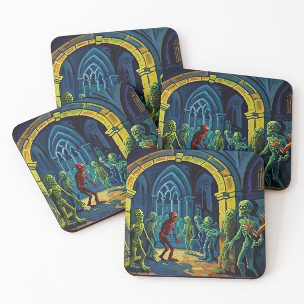 Item preview, Crypt of the Zombies cool halloween art after Raoul Dufy designed and sold by Vintage Designs +.