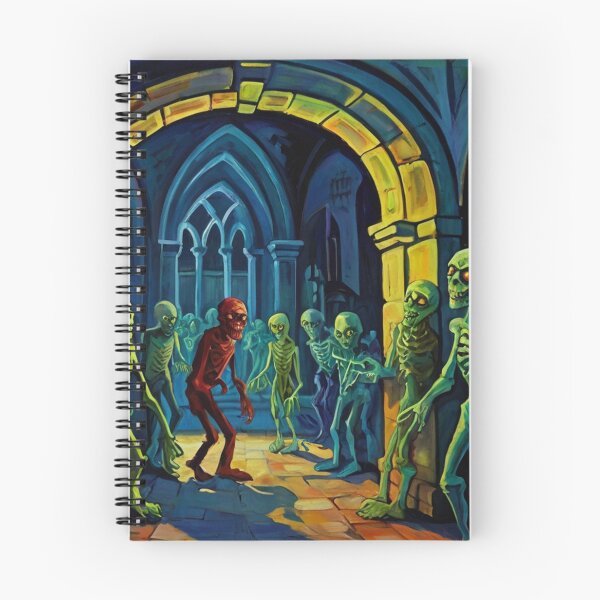 Item preview, Crypt of the Zombies cool halloween art after Raoul Dufy designed and sold by Vintage Designs +.