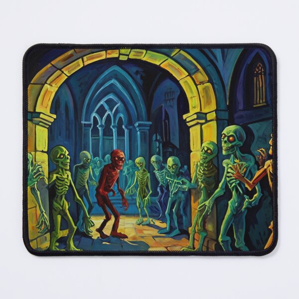 Item preview, Crypt of the Zombies cool halloween art after Raoul Dufy designed and sold by Vintage Designs +.