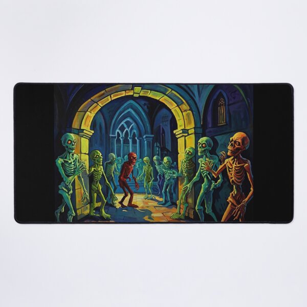 Item preview, Crypt of the Zombies cool halloween art after Raoul Dufy designed and sold by Vintage Designs +.