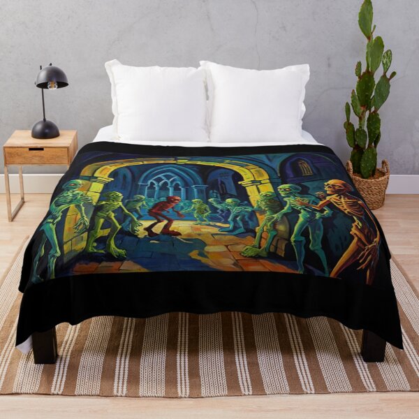 Item preview, Crypt of the Zombies cool halloween art after Raoul Dufy designed and sold by Vintage Designs +.