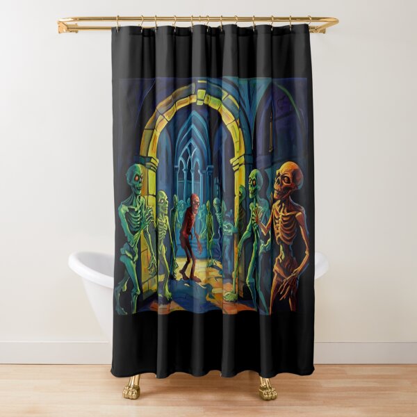 Item preview, Crypt of the Zombies cool halloween art after Raoul Dufy designed and sold by Vintage Designs +.