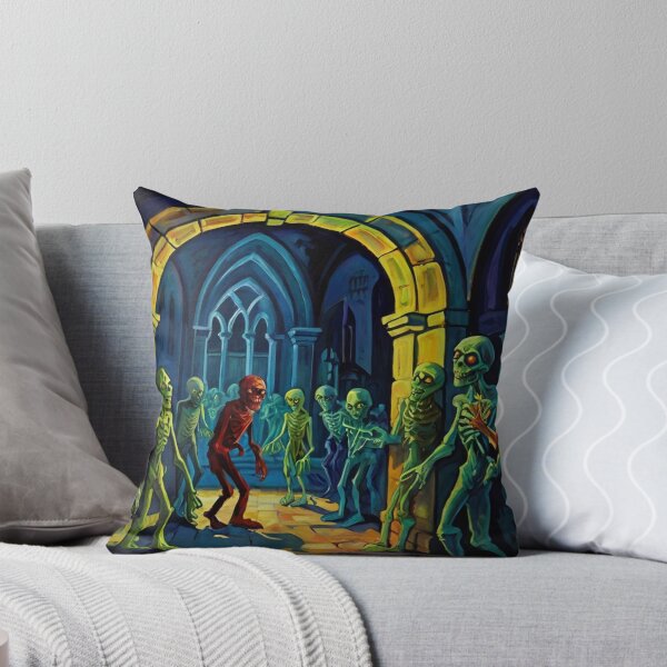 Item preview, Crypt of the Zombies cool halloween art after Raoul Dufy designed and sold by Vintage Designs +.