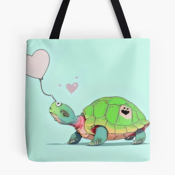 Item preview, Adorable Zombie Turtle with Heart Balloon Illustration designed and sold by Cherry-Cat.
