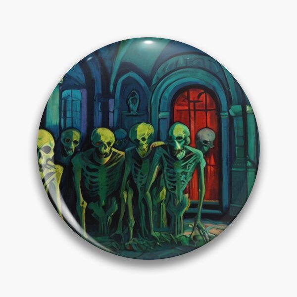 Item preview, Tomb of the Ghouls cool halloween art after Raoul Dufy designed and sold by Vintage Designs +.