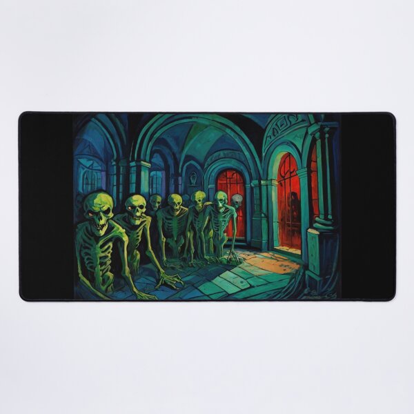 Item preview, Tomb of the Ghouls cool halloween art after Raoul Dufy designed and sold by Vintage Designs +.
