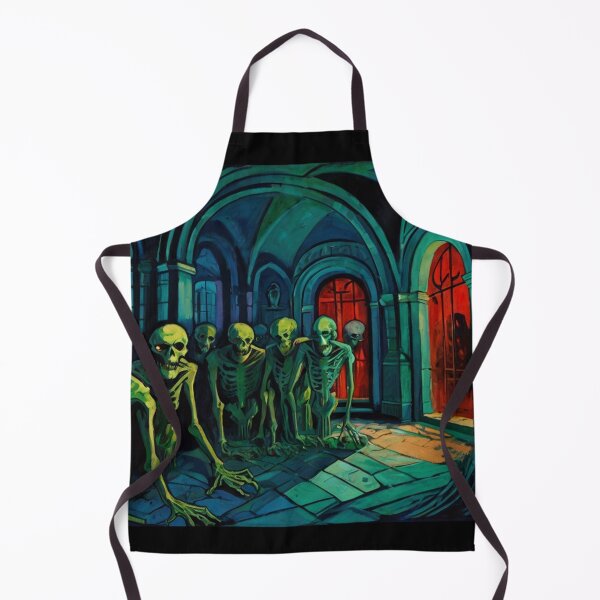 Item preview, Tomb of the Ghouls cool halloween art after Raoul Dufy designed and sold by Vintage Designs +.