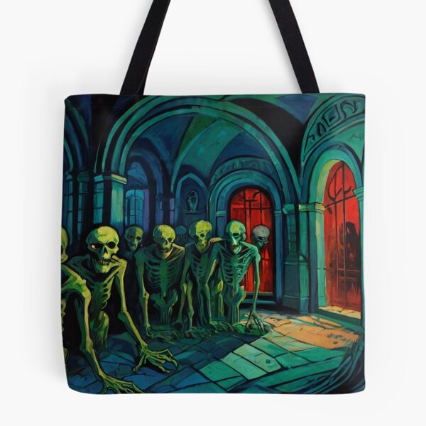 Item preview, Tomb of the Ghouls cool halloween art after Raoul Dufy designed and sold by Vintage Designs +.