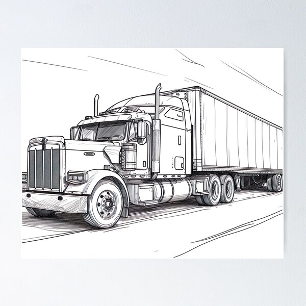Item preview, Minimalist Line - Truck designed and sold by KootenayDesigns.