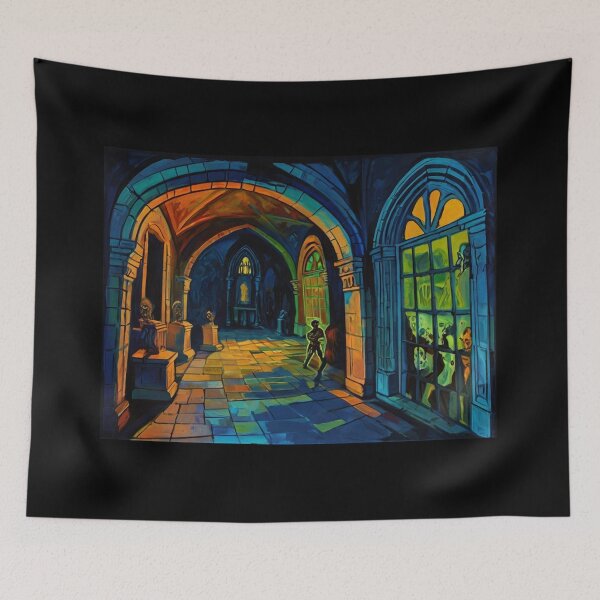 Item preview, Tomb of the Ghouls cool halloween art after Raoul Dufy designed and sold by Vintage Designs +.