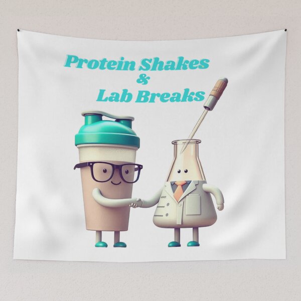 Item preview, Nerdy Gains: Protein Shakes & Lab Breaks designed and sold by DesignDen1587.