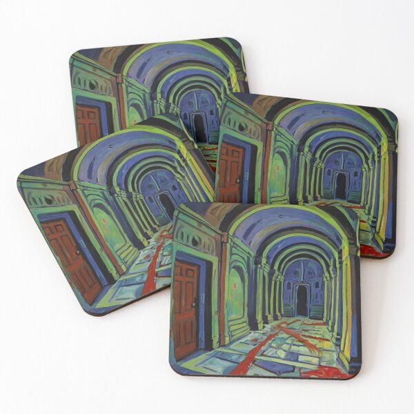 Item preview, Serial Killer Hospital background cool halloween art after Raoul Dufy designed and sold by Vintage Designs +.