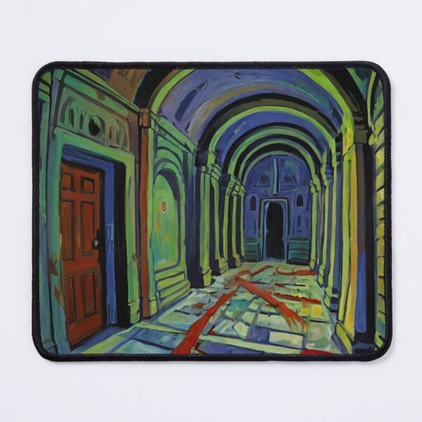 Item preview, Serial Killer Hospital background cool halloween art after Raoul Dufy designed and sold by Vintage Designs +.