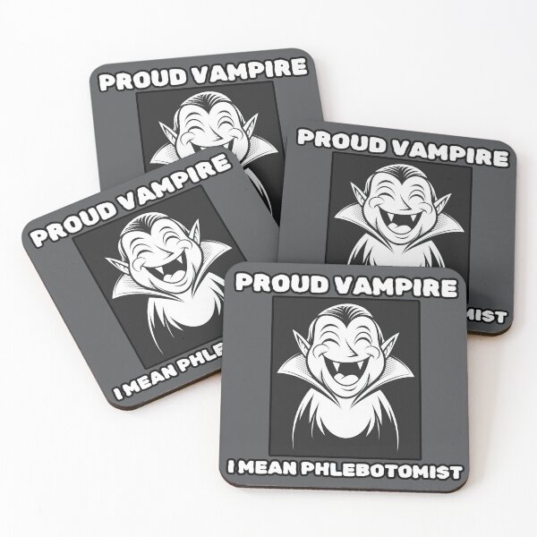 Item preview, Proud Vampire Phlebotomist Funny Halloween Phlebotomy Technician Gifts designed and sold by FallenStarArt.