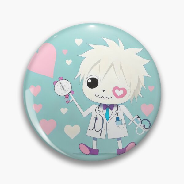 Item preview, Cute Zombie Doctor with Heart-Themed Medical Tools Illustration designed and sold by Cherry-Cat.